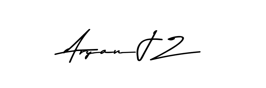 Create a beautiful signature design for name Aryan J Z. With this signature (Asem Kandis PERSONAL USE) fonts, you can make a handwritten signature for free. Aryan J Z signature style 9 images and pictures png