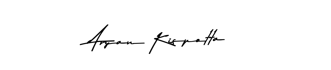 Make a beautiful signature design for name Aryan Kispotta. With this signature (Asem Kandis PERSONAL USE) style, you can create a handwritten signature for free. Aryan Kispotta signature style 9 images and pictures png