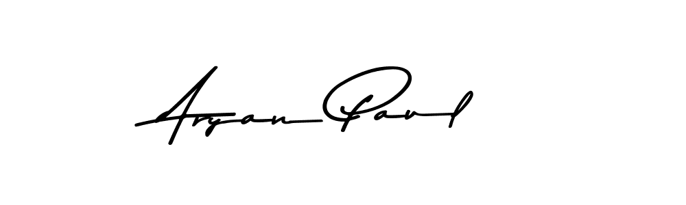 How to make Aryan Paul name signature. Use Asem Kandis PERSONAL USE style for creating short signs online. This is the latest handwritten sign. Aryan Paul signature style 9 images and pictures png