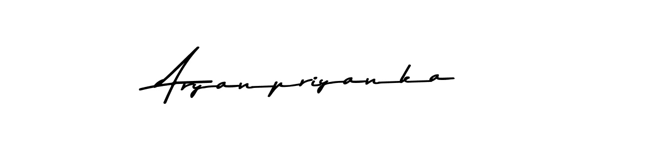 Make a beautiful signature design for name Aryanpriyanka. With this signature (Asem Kandis PERSONAL USE) style, you can create a handwritten signature for free. Aryanpriyanka signature style 9 images and pictures png