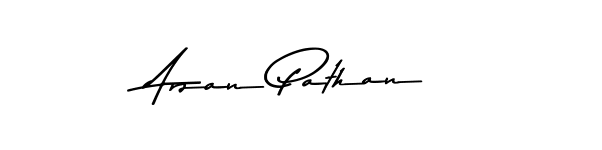 Make a beautiful signature design for name Arzan Pathan. With this signature (Asem Kandis PERSONAL USE) style, you can create a handwritten signature for free. Arzan Pathan signature style 9 images and pictures png