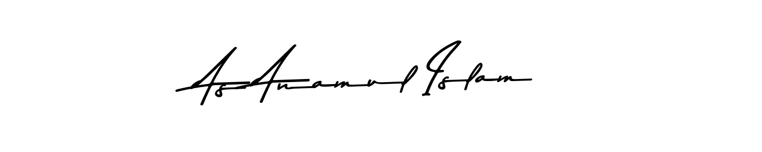 Asem Kandis PERSONAL USE is a professional signature style that is perfect for those who want to add a touch of class to their signature. It is also a great choice for those who want to make their signature more unique. Get As Anamul Islam name to fancy signature for free. As Anamul Islam signature style 9 images and pictures png