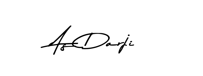How to make As Darji name signature. Use Asem Kandis PERSONAL USE style for creating short signs online. This is the latest handwritten sign. As Darji signature style 9 images and pictures png