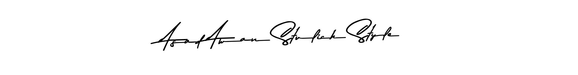 Create a beautiful signature design for name Asad Awan Stulich Style. With this signature (Asem Kandis PERSONAL USE) fonts, you can make a handwritten signature for free. Asad Awan Stulich Style signature style 9 images and pictures png