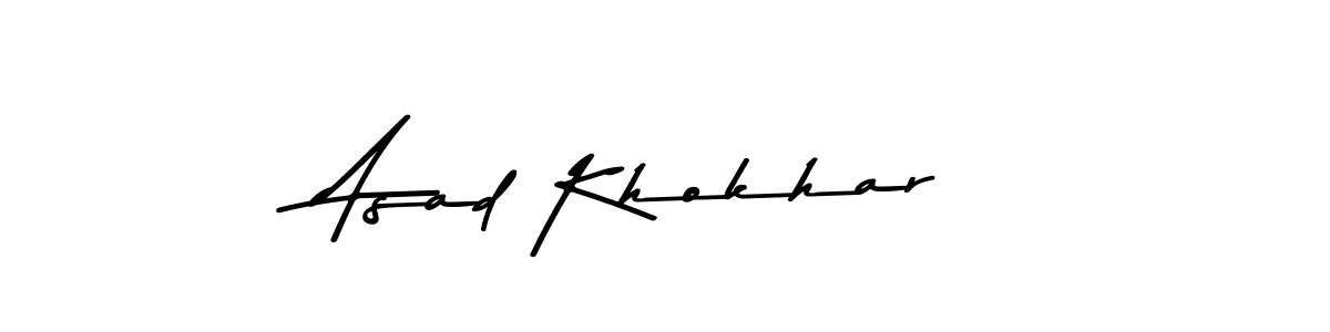 Use a signature maker to create a handwritten signature online. With this signature software, you can design (Asem Kandis PERSONAL USE) your own signature for name Asad Khokhar. Asad Khokhar signature style 9 images and pictures png