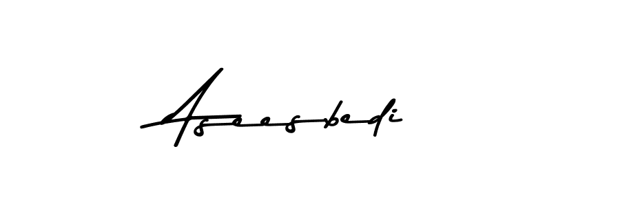 Make a beautiful signature design for name Aseesbedi. With this signature (Asem Kandis PERSONAL USE) style, you can create a handwritten signature for free. Aseesbedi signature style 9 images and pictures png