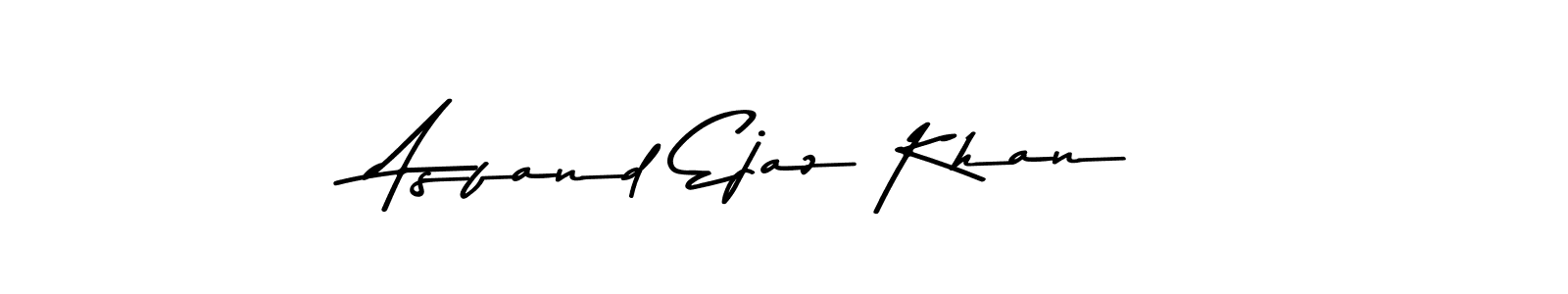 The best way (Asem Kandis PERSONAL USE) to make a short signature is to pick only two or three words in your name. The name Asfand Ejaz Khan include a total of six letters. For converting this name. Asfand Ejaz Khan signature style 9 images and pictures png