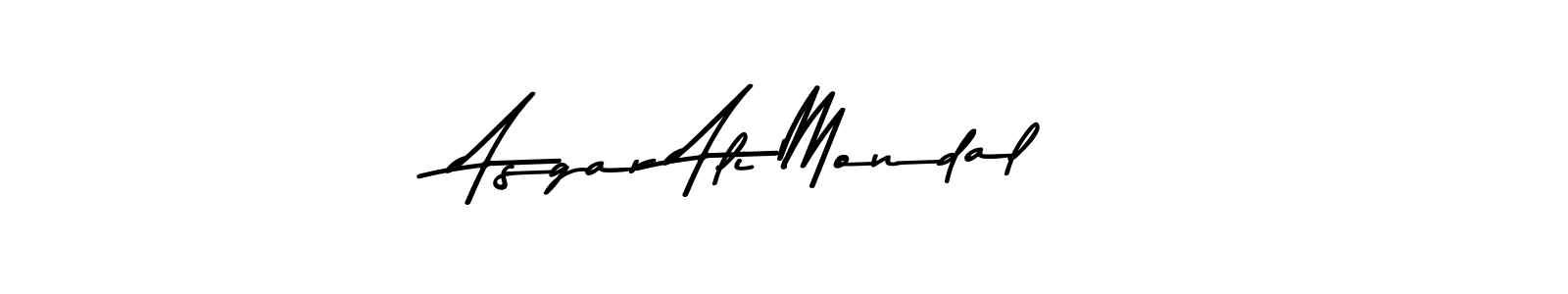 Here are the top 10 professional signature styles for the name Asgar Ali Mondal. These are the best autograph styles you can use for your name. Asgar Ali Mondal signature style 9 images and pictures png