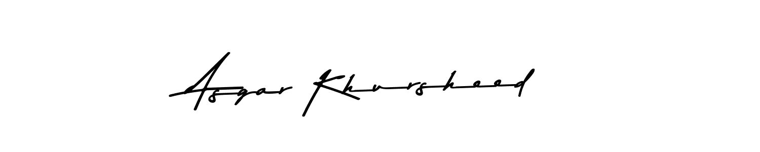 Asgar Khursheed stylish signature style. Best Handwritten Sign (Asem Kandis PERSONAL USE) for my name. Handwritten Signature Collection Ideas for my name Asgar Khursheed. Asgar Khursheed signature style 9 images and pictures png