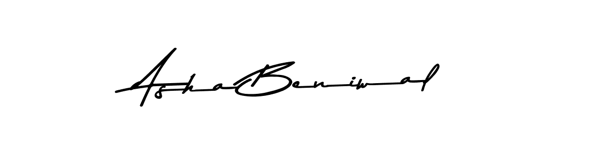 The best way (Asem Kandis PERSONAL USE) to make a short signature is to pick only two or three words in your name. The name Asha Beniwal include a total of six letters. For converting this name. Asha Beniwal signature style 9 images and pictures png