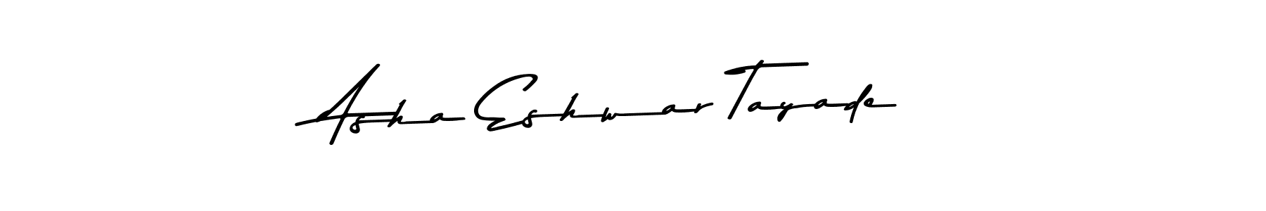 How to make Asha Eshwar Tayade name signature. Use Asem Kandis PERSONAL USE style for creating short signs online. This is the latest handwritten sign. Asha Eshwar Tayade signature style 9 images and pictures png