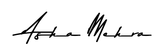 A stylish, flowing autograph style designed for name Asha Mehra using Asem Kandis PERSONAL USE typography. Perfect for digital creative projects. Asha Mehra signature style 9 images and pictures png