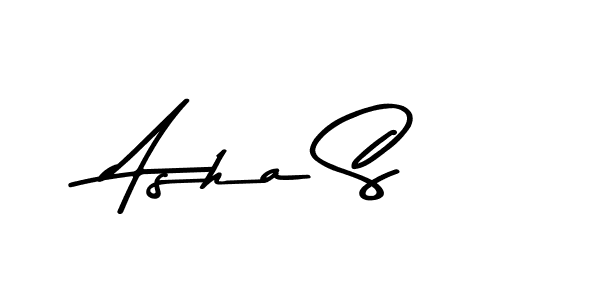 Use a signature maker to create a handwritten signature online. With this signature software, you can design (Asem Kandis PERSONAL USE) your own signature for name Asha S. Asha S signature style 9 images and pictures png