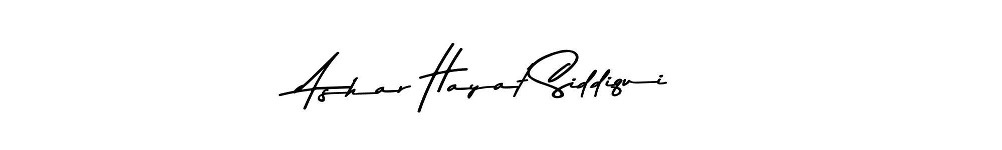 You can use this online signature creator to create a handwritten signature for the name Ashar Hayat Siddiqui. This is the best online autograph maker. Ashar Hayat Siddiqui signature style 9 images and pictures png
