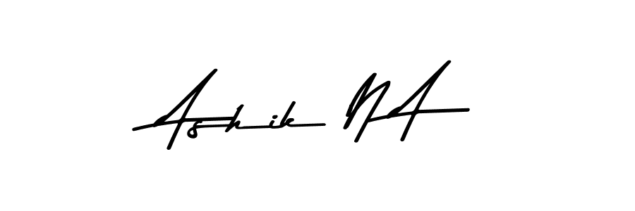 Ashik N A stylish signature style. Best Handwritten Sign (Asem Kandis PERSONAL USE) for my name. Handwritten Signature Collection Ideas for my name Ashik N A. Ashik N A signature style 9 images and pictures png