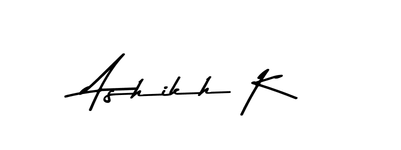 How to Draw Ashikh K signature style? Asem Kandis PERSONAL USE is a latest design signature styles for name Ashikh K. Ashikh K signature style 9 images and pictures png