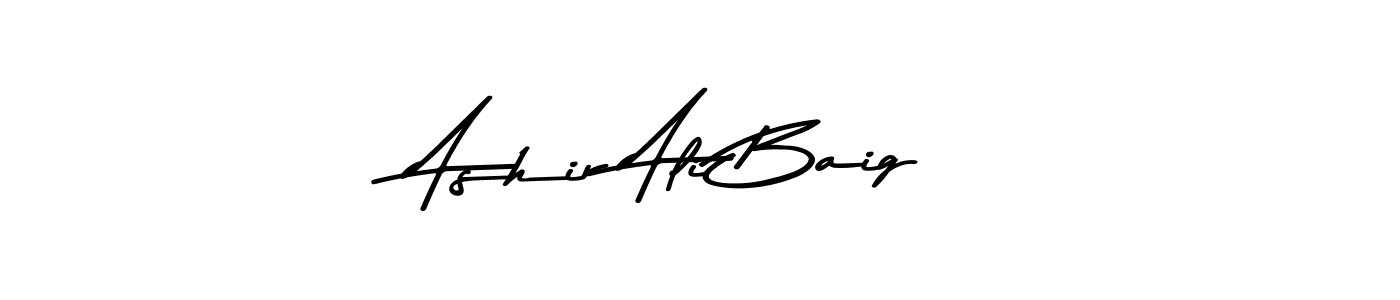 Design your own signature with our free online signature maker. With this signature software, you can create a handwritten (Asem Kandis PERSONAL USE) signature for name Ashir Ali Baig. Ashir Ali Baig signature style 9 images and pictures png