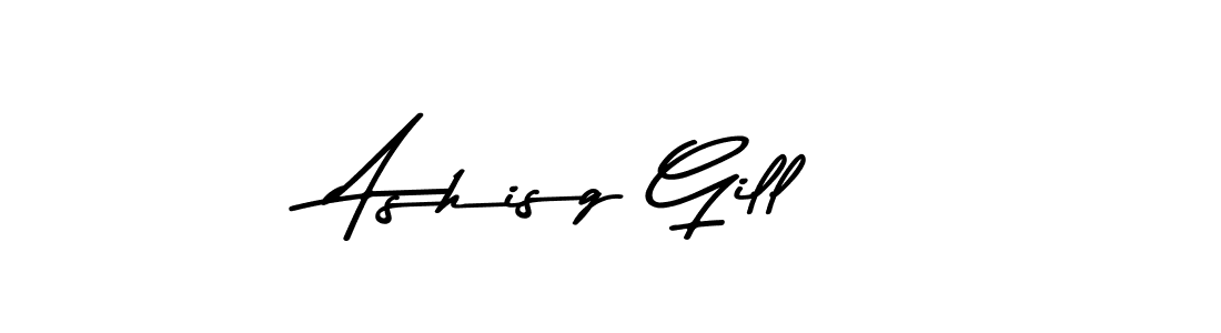 Also You can easily find your signature by using the search form. We will create Ashisg Gill name handwritten signature images for you free of cost using Asem Kandis PERSONAL USE sign style. Ashisg Gill signature style 9 images and pictures png