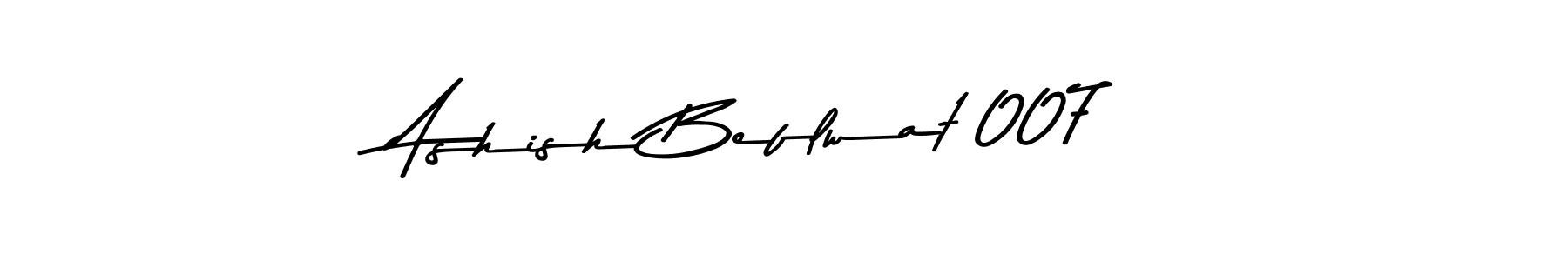How to make Ashish Beflwat 007 name signature. Use Asem Kandis PERSONAL USE style for creating short signs online. This is the latest handwritten sign. Ashish Beflwat 007 signature style 9 images and pictures png
