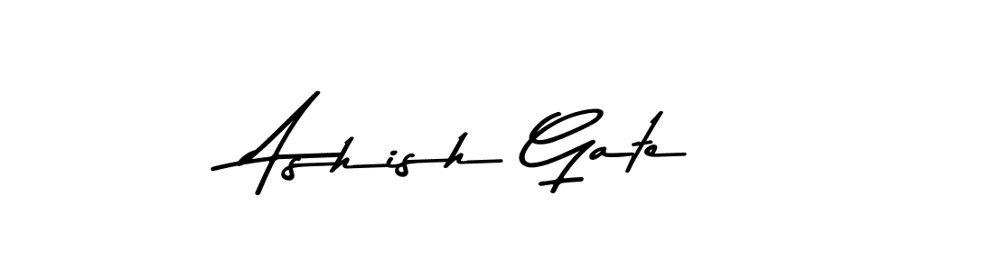 Use a signature maker to create a handwritten signature online. With this signature software, you can design (Asem Kandis PERSONAL USE) your own signature for name Ashish Gate. Ashish Gate signature style 9 images and pictures png