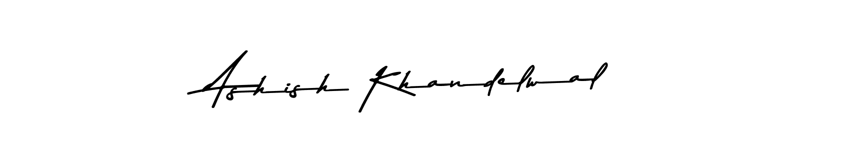 Create a beautiful signature design for name Ashish Khandelwal. With this signature (Asem Kandis PERSONAL USE) fonts, you can make a handwritten signature for free. Ashish Khandelwal signature style 9 images and pictures png