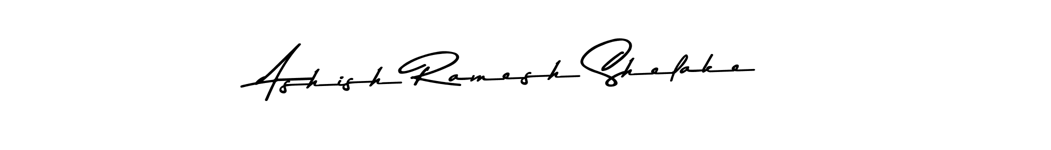 How to make Ashish Ramesh Shelake name signature. Use Asem Kandis PERSONAL USE style for creating short signs online. This is the latest handwritten sign. Ashish Ramesh Shelake signature style 9 images and pictures png