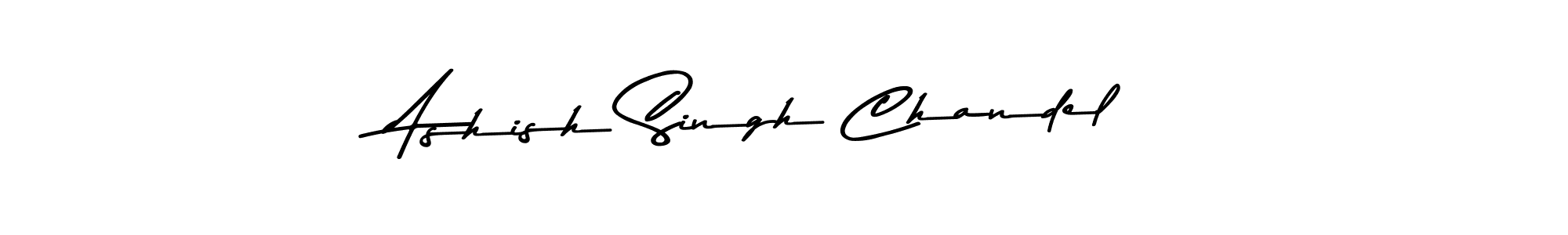 How to make Ashish Singh Chandel name signature. Use Asem Kandis PERSONAL USE style for creating short signs online. This is the latest handwritten sign. Ashish Singh Chandel signature style 9 images and pictures png