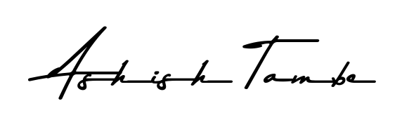 The Asem Kandis PERSONAL USE font gives name Ashish Tambe a signature that looks effortless yet distinguished. Download high-res PNG instantly. Ashish Tambe signature style 9 images and pictures png