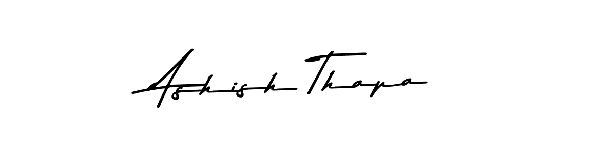 Create a beautiful signature design for name Ashish Thapa. With this signature (Asem Kandis PERSONAL USE) fonts, you can make a handwritten signature for free. Ashish Thapa signature style 9 images and pictures png