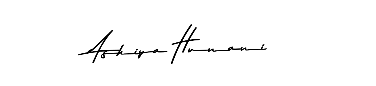 Ashiya Hunani stylish signature style. Best Handwritten Sign (Asem Kandis PERSONAL USE) for my name. Handwritten Signature Collection Ideas for my name Ashiya Hunani. Ashiya Hunani signature style 9 images and pictures png
