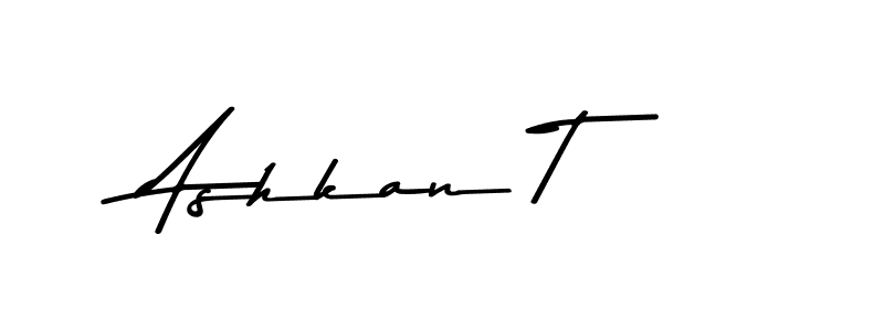 Make a beautiful signature design for name Ashkan T. With this signature (Asem Kandis PERSONAL USE) style, you can create a handwritten signature for free. Ashkan T signature style 9 images and pictures png