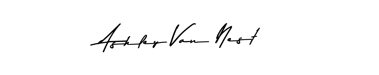 How to make Ashley Van Nest name signature. Use Asem Kandis PERSONAL USE style for creating short signs online. This is the latest handwritten sign. Ashley Van Nest signature style 9 images and pictures png