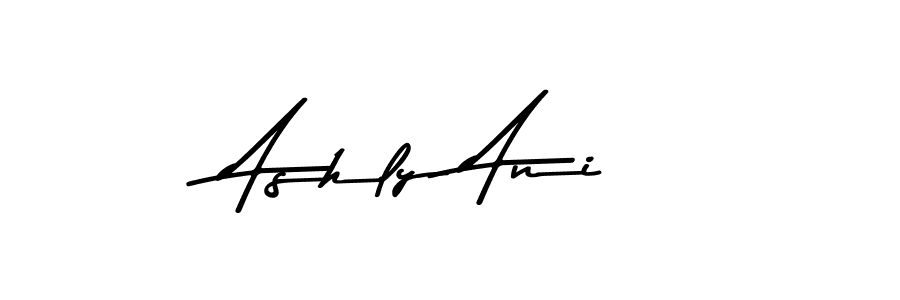 How to make Ashly Ani name signature. Use Asem Kandis PERSONAL USE style for creating short signs online. This is the latest handwritten sign. Ashly Ani signature style 9 images and pictures png