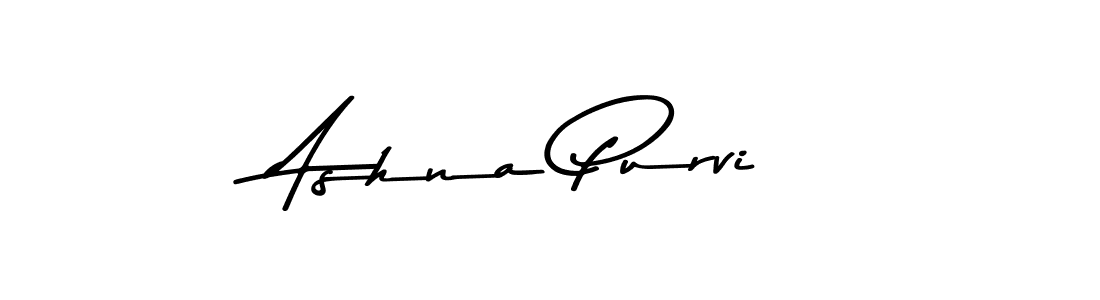 How to make Ashna Purvi name signature. Use Asem Kandis PERSONAL USE style for creating short signs online. This is the latest handwritten sign. Ashna Purvi signature style 9 images and pictures png