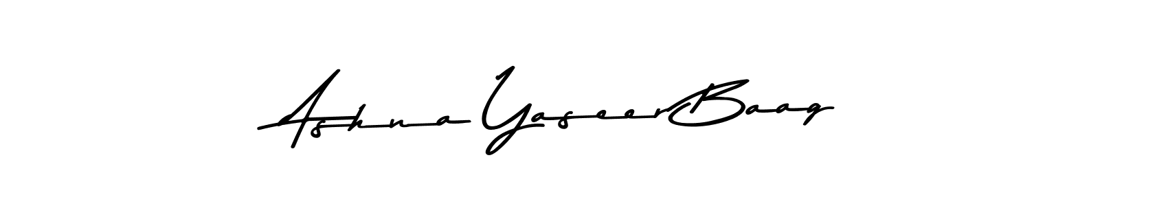 Similarly Asem Kandis PERSONAL USE is the best handwritten signature design. Signature creator online .You can use it as an online autograph creator for name Ashna Yaseer Baag. Ashna Yaseer Baag signature style 9 images and pictures png