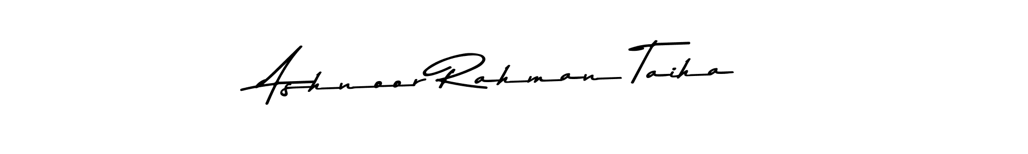 Make a beautiful signature design for name Ashnoor Rahman Taiha. Use this online signature maker to create a handwritten signature for free. Ashnoor Rahman Taiha signature style 9 images and pictures png