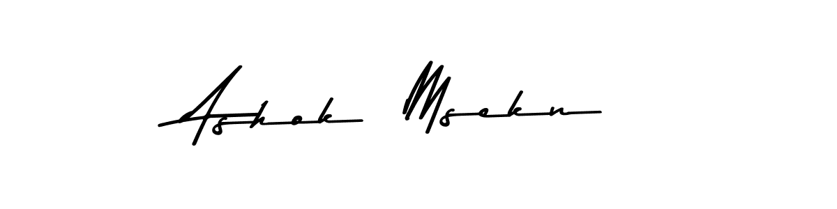Create a beautiful signature design for name Ashok  Msekn. With this signature (Asem Kandis PERSONAL USE) fonts, you can make a handwritten signature for free. Ashok  Msekn signature style 9 images and pictures png
