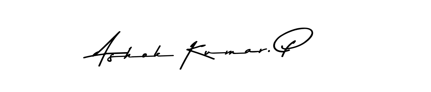 The best way (Asem Kandis PERSONAL USE) to make a short signature is to pick only two or three words in your name. The name Ashok Kumar. P include a total of six letters. For converting this name. Ashok Kumar. P signature style 9 images and pictures png