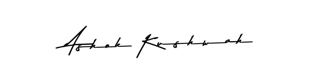 Make a beautiful signature design for name Ashok Kushwah. With this signature (Asem Kandis PERSONAL USE) style, you can create a handwritten signature for free. Ashok Kushwah signature style 9 images and pictures png