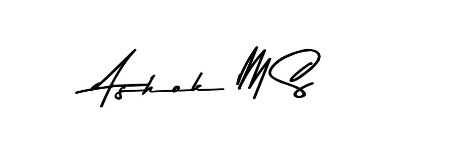 Ashok M S stylish signature style. Best Handwritten Sign (Asem Kandis PERSONAL USE) for my name. Handwritten Signature Collection Ideas for my name Ashok M S. Ashok M S signature style 9 images and pictures png