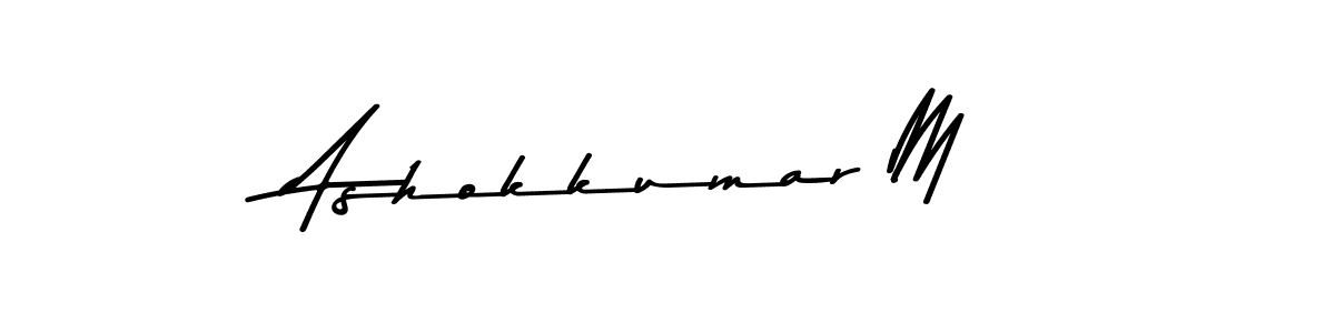 Asem Kandis PERSONAL USE is a professional signature style that is perfect for those who want to add a touch of class to their signature. It is also a great choice for those who want to make their signature more unique. Get Ashokkumar M name to fancy signature for free. Ashokkumar M signature style 9 images and pictures png