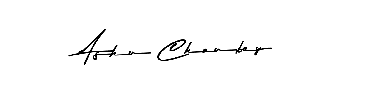 Create a beautiful signature design for name Ashu Choubey. With this signature (Asem Kandis PERSONAL USE) fonts, you can make a handwritten signature for free. Ashu Choubey signature style 9 images and pictures png