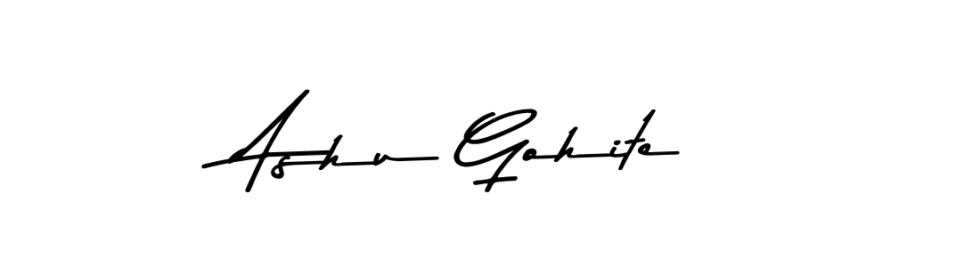 if you are searching for the best signature style for your name Ashu Gohite. so please give up your signature search. here we have designed multiple signature styles  using Asem Kandis PERSONAL USE. Ashu Gohite signature style 9 images and pictures png