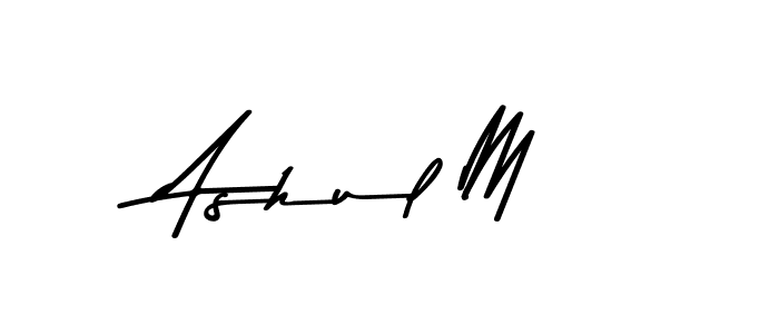 Here are the top 10 professional signature styles for the name Ashul M. These are the best autograph styles you can use for your name. Ashul M signature style 9 images and pictures png