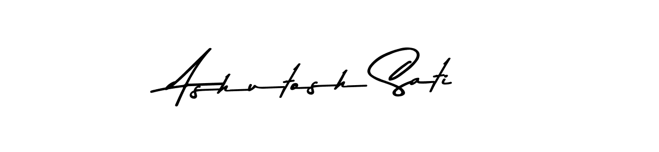 Also You can easily find your signature by using the search form. We will create Ashutosh Sati name handwritten signature images for you free of cost using Asem Kandis PERSONAL USE sign style. Ashutosh Sati signature style 9 images and pictures png