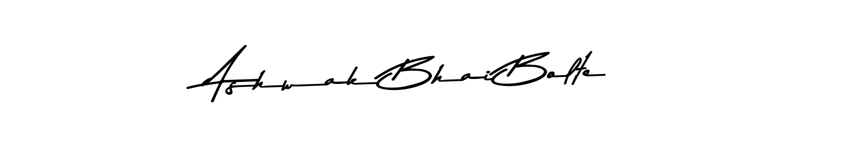 Make a beautiful signature design for name Ashwak Bhai Bolte. With this signature (Asem Kandis PERSONAL USE) style, you can create a handwritten signature for free. Ashwak Bhai Bolte signature style 9 images and pictures png