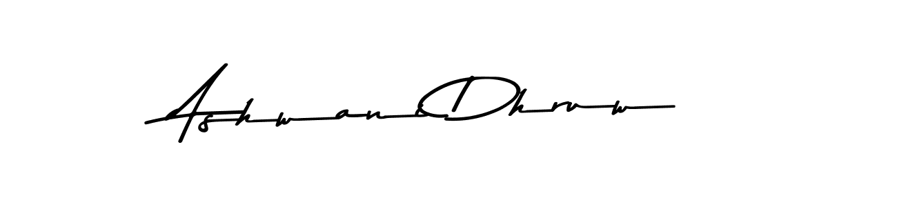 Make a beautiful signature design for name Ashwani Dhruw. With this signature (Asem Kandis PERSONAL USE) style, you can create a handwritten signature for free. Ashwani Dhruw signature style 9 images and pictures png