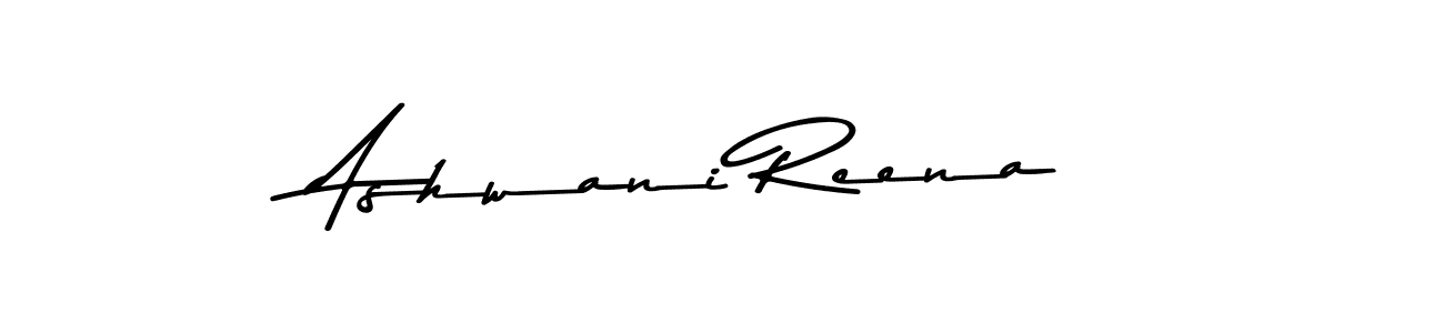 How to make Ashwani Reena name signature. Use Asem Kandis PERSONAL USE style for creating short signs online. This is the latest handwritten sign. Ashwani Reena signature style 9 images and pictures png