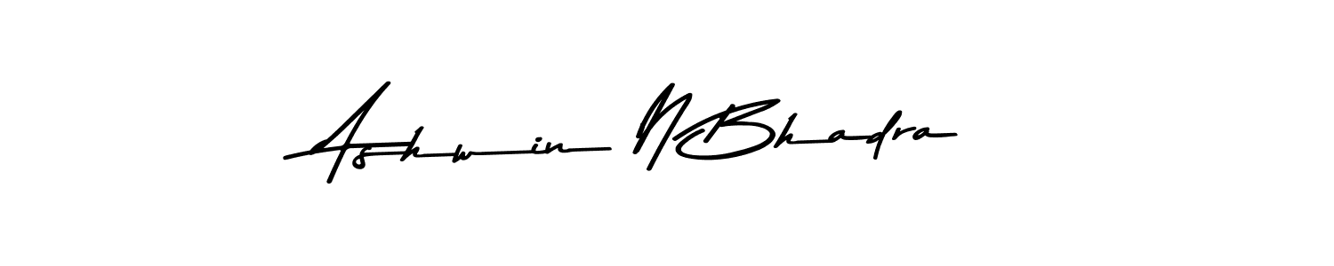 Create a beautiful signature design for name Ashwin N Bhadra. With this signature (Asem Kandis PERSONAL USE) fonts, you can make a handwritten signature for free. Ashwin N Bhadra signature style 9 images and pictures png
