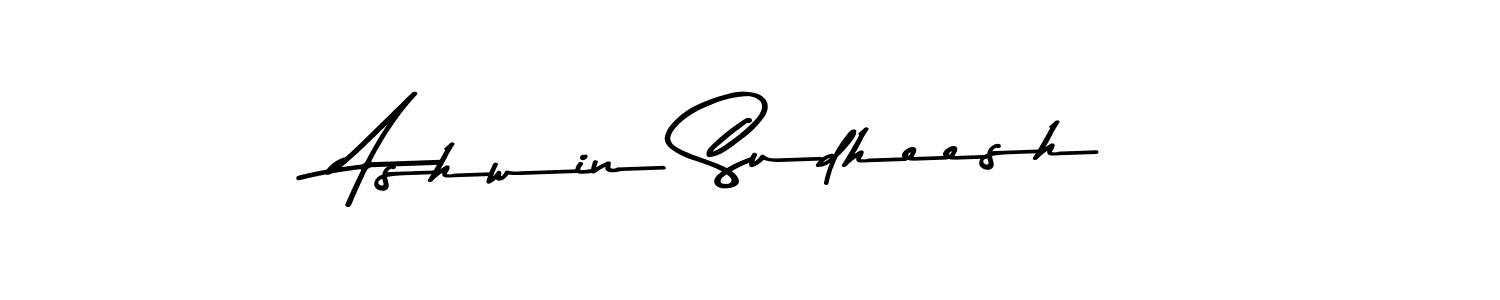 Ashwin Sudheesh stylish signature style. Best Handwritten Sign (Asem Kandis PERSONAL USE) for my name. Handwritten Signature Collection Ideas for my name Ashwin Sudheesh. Ashwin Sudheesh signature style 9 images and pictures png